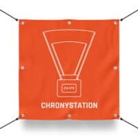 CHRONYSTATION Schild für Paintball Spielfeld / Airsoft Spielfeld (60x60cm)