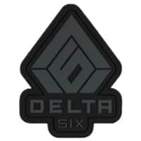 Delta Six Logo Patch (110x85mm) - schwarz/grau