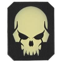 Paintball / Airsoft PVC Klettpatch (Skull, Glow in the Dark)