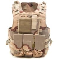 DELTA SIX Tactical Molle Weste mit Taschen (Desert Camo)