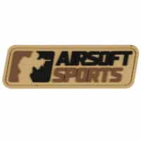 Airsoftsports PVC Logo Patch  (100x30mm) - Desert Storm