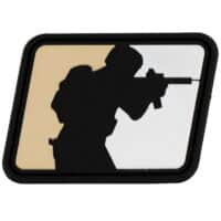 Formoza schwarz #1117 Softair Sniper PVC Patch Logo Klett inkl gegenseite 