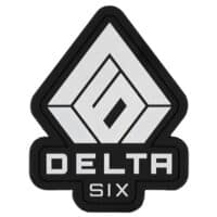 Delta Six Logo Patch  (110x85mm) - schwarz/weiss