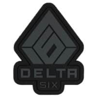Delta Six Logo Patch  (110x85mm) - schwarz/grau