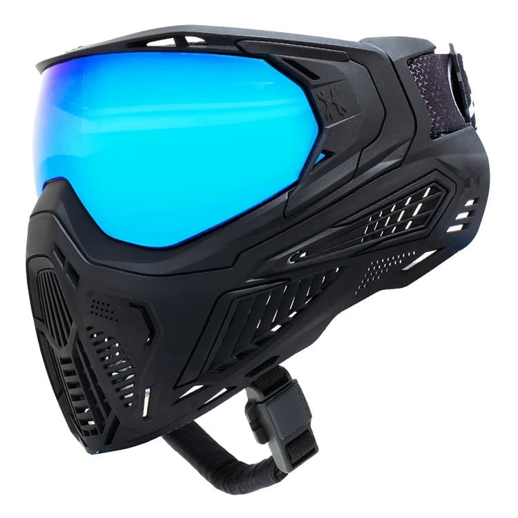 Midnight NEW HK Army SLR Paintball Mask Black/Black w/ Smoke Lens 
