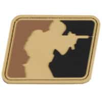 Airsoftsports Logo Patch PLAYER  (60x50mm) - Desert Storm