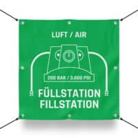 200 BAR FÜLLSTATION Schild für Airsoft Spielfeld (60x60cm)