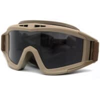 DELTA SIX V1 Airsoft Schutzbrille (Desert / Tan, 3 Gläser)