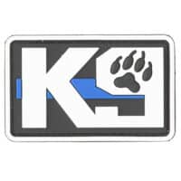 Paintball / Airsoft PVC Klettpatch (K-9/weiss)