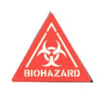 Paintball / Airsoft PVC Velcro patch (Biohazard RED/GLOW)