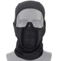 DELTA SIX Sturmhaube / Balaclava mit Steel Half Face Mask (schwarz)