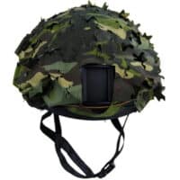 3D Tarnbezug / Tarnnetz für FAST Tactical Helme in Blatttarn Muster (Woodland) für Airsoft