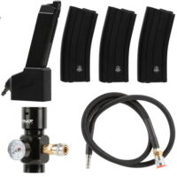 PowAir HPA Conversion Kit for Airsoft GBB Pistols (Glock / M4) incl. 3x M4 Mid Cap Magazine