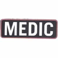 Paintball / Airsoft PVC Velcro patch (Medic, black/white)