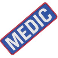 Airsoft / Paintball PVC Klettpatch (Medic, blau/rot)