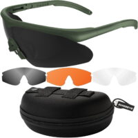 SwissEye RAPTOR PRO Airsoft Schutzbrille incl. 3 Gläser (oliv / grün)