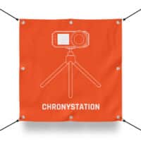 Airsoft CHRONYSTATION sign for airsoft playing field (60x60cm)