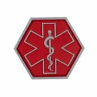 Airsoft / Airsoft PVC Klettpatch (Paramedic - Hexagon / rot)