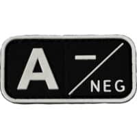 Airsoft / Airsoft PVC Klettpatch (A neg, schwarz)