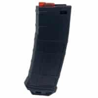 AMAROK M4 AEG Mid-Cap 250-Schuss Polymer Airsoft Magazin (schwarz/rot top)