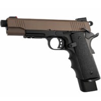 Army Armament M1911 Extended GBB Airsoft Pistol (tan/black)