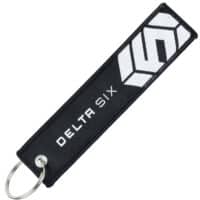 DELTA SIX Schlüsselanhänger mit Logo (schwarz/weiss)