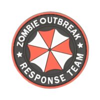 Airsoft / Airsoft PVC Klettpatch (Umbrella ZORT schwarz/rot)