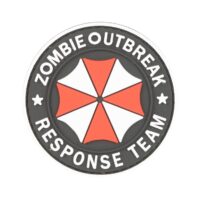 Airsoft / Airsoft PVC Klettpatch (Umbrella ZORT schwarz/weiss)