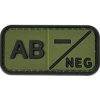 Airsoft / Airsoft PVC Klettpatch Blutgruppe, Medic (AB neg, oliv)