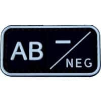Airsoft / Airsoft PVC Klettpatch Blutgruppe, Medic (AB neg, schwarz)