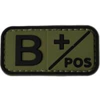 Airsoft / Airsoft PVC Klettpatch Blutgruppe, Medic (B pos, oliv)