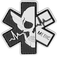 Airsoft / Airsoft PVC Klettpatch (Death Medic NIGHT/schwarz)