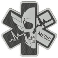 Airsoft / Airsoft PVC Klettpatch (Death Medic/grau)