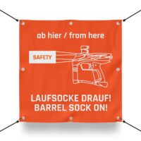 LAUFSOCKE DRAUF! Schild für Airsoft Spielfeld (60x60cm)
