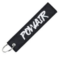 PowAir Schlüsselanhänger mit Logo (schwarz/weiss)