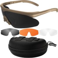 SwissEye RAPTOR PRO Airsoft Schutzbrille incl. 3 Gläser (brown / desert / tan)