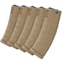 G&G M4 Polymer 120 Schuss Midcap Airsoft Ersatzmagazin 5er Pack (tan)
