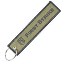 First Strike key ring with logo (olive)
