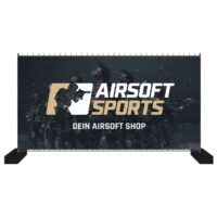 Airsoft Sports construction fence advertising banner 340x173cm (Hero)