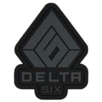 Delta Six Logo Patch  (110x85mm) - schwarz/grau