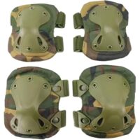 DELTA SIX Tactical Knee & Elbow Pads for MagFed & Scenario Paintball in a Set of 4 (Woodland)