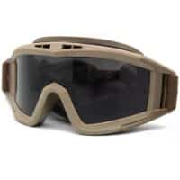 DELTA SIX V1 Airsoft Goggles (Desert / Tan, 3 lenses)