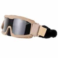DELTA SIX V2 Comfort Airsoft Safety Glasses (Desert / Tan, 3 lenses)