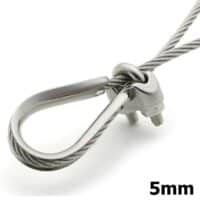 Paintball field net wire rope eyelet / thimble for steel cables (5mm)
