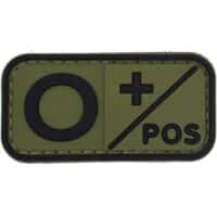 Airsoft / Airsoft PVC Klettpatch Blutgruppe, Medic (0 pos, oliv)
