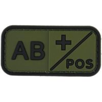 Airsoft / Airsoft PVC Klettpatch Blutgruppe, Medic (AB pos, oliv)