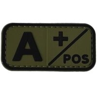 Airsoft / Airsoft PVC Klettpatch Blutgruppe, Medic (A pos, oliv)