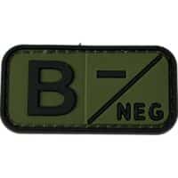 Airsoft / Airsoft PVC Klettpatch Blutgruppe, Medic (B neg, oliv)