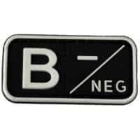 Airsoft / Airsoft PVC Klettpatch Blutgruppe, Medic (B neg, schwarz)