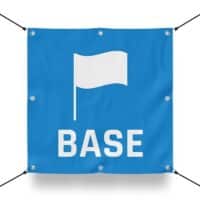 TEAM BASE BLAU Schild für Airsoft Spielfeld / Airsoft Spielfeld (60x60cm)